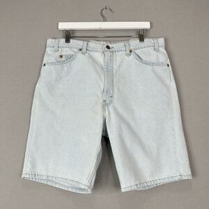 Vintage Levi’s 572 Denim Shorts Mens 38 Blue Orange Tab USA Made 90s Dad Y2K